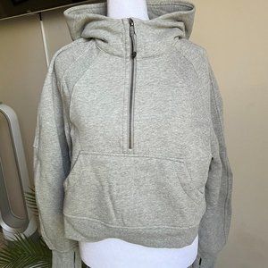 Scuba Oversized Half-Zip Hoodie XS/S - Heathered Core Medium Grey